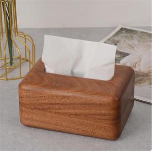 Caja de pañuelos de madera, color morado, madera de caoba, nogal negro, caja de almacenamiento multiusos duradera para el hogar - Product Image 3