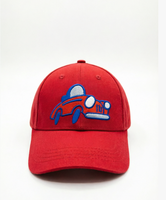Casquette de baseball six panneaux pour enfants avec motif de petite voiture mignonne, ajustable pour garçons et filles, idéale pour les jeux en extérieur