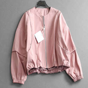 Chaqueta de <span class=keywords><strong>Mujer</strong></span> Moderna y Versátil, Informal, de <span class=keywords><strong>Manga</strong></span> <span class=keywords><strong>Corta</strong></span>, Cuello Redondo, con Cierre, Protección Solar - Product Image 4