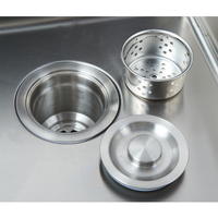 Évier de cuisine en acier inoxydable SUS304, passoire, conception de panier profond pour contenir plus de déchets que les assemblages standard, 114 mm