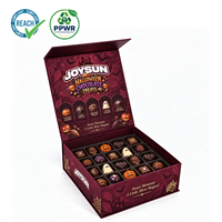Boîte rigide magnétique personnalisée en forme de livre pour Halloween, de qualité alimentaire, pour chocolats, truffes et bonbons, avec plateau alvéolé