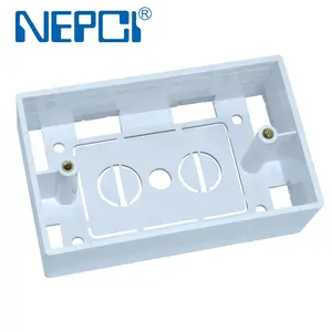 NEPCI Factory 115 70 mm US 1 Gang Surface Mount Back Box for Wall Switch and Outlet XJY-8080100