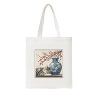 Sac fourre-tout en toile de coton personnalisé avec logo imprimé, multi-usages, pour femmes