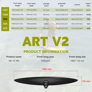 AXIS ART V2 999 Ala delantera de carbono de alto módulo para SUP, tabla de surf eléctrica, deportes acuáticos, kitesurf, foil, hidrofoil - Product Image 2