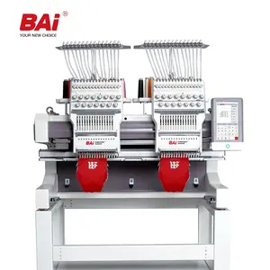 BAI high speed computerized double head cap tshirt embroidery machine for bordadora industrial