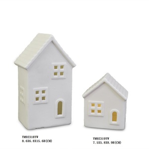 Nuevo diseño personalizado de porcelana blanca iluminada CASA DE Navidad para el hogar - Product Image 6