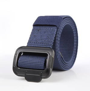 Ceintures en toile personnalisées DFW0218, couleur marine foncé, kaki, noir, coyote désertique, avec boucle en plastique ou en métal - Product Image 3