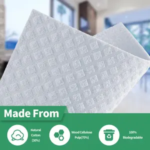 Absorbent Kitchen Rags Wholesale Biodegradable Dish Towels Non Stick Oil German Ins Wood Pulp Cotton Rags