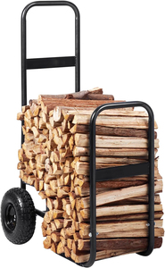 <span class=keywords><strong>Carrello</strong></span> Porta Legna in Acciaio Resistente per Caminetto, <span class=keywords><strong>Carrello</strong></span> per Legna da Ardere <span class=keywords><strong>con</strong></span> <span class=keywords><strong>Ruote</strong></span> in Gomma Pneumatiche - Product Image 3