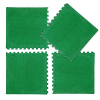 Tapis de jeu en mousse EVA emboîtable pour jardin, tapis puzzle en mousse EVA à motif continu, dalles de gazon artificiel emboîtables pour extérieur