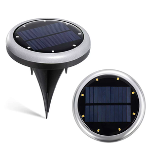 Outdoor Solar Wall Light Waterproof <strong>Garden</strong> <strong>Ground-mounted</strong> <strong>Lamp</strong> Round Petal Deck Fence <strong>Lamp</strong> Glowing <strong>Garden</strong> Landscape <strong>Lamp</strong> - Product Image 4