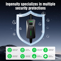 CALION EV-C01A Nuevo Cargador EV Portátil Tipo 1/2 de 32A CA 220-240V con Pantalla LED, IP54 Impermeable, Certificado RFID/APP/ETL/FCC para el Hogar