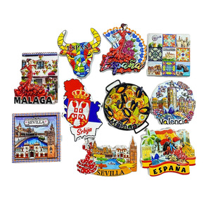 Aimants de réfrigérateur magnétiques peints en mosaïque, souvenirs et <span class=keywords><strong>d</strong></span>écorations pour touristes espagnols - Product Image 3