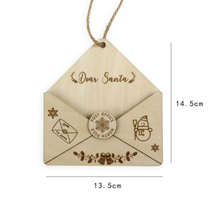 Portafoglio Natalizio Porta Voucher e Contanti, Busta Regalo Ecologica in <span class=keywords><strong>Legno</strong></span> <span class=keywords><strong>da</strong></span> Appendere, Decorazione per <span class=keywords><strong>Albero</strong></span> <span class=keywords><strong>di</strong></span> Natale - Product Image 1