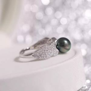 อุปกรณ์ทำเครื่องประดับมุก DIY 10724 แหวนเงินแท้ S925 พร้อมฐานสำหรับใส่ลูกปัดกลมขนาด 11-13 มม. อะไหล่และอุปกรณ์ทำเครื่องประดับเงินแฟชั่น - Product Image 4