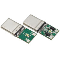 Conector Macho de Carga Tipo-C de 24 Pines con LED de Doble Cara y Cobre de Alta Conductividad