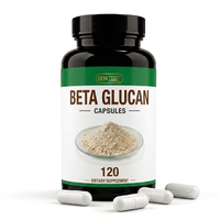 Capsules durs de bêta-glucane OEM, 120 unités, soutient le bien-être nutritionnel du système immunitaire quotidien
