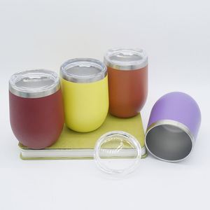 แก้วน้ำเก็บความร้อนสแตนเลสสองชั้นทรงไข่สำหรับกาแฟ - Product Image 4