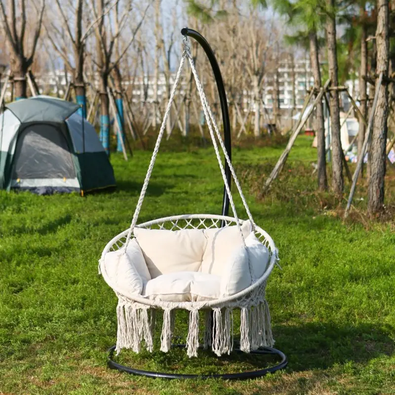 Elegante e accogliente appeso in tela di cotone amaca sedia portico altalena per la vostra oasi all'aperto