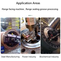 Machine portable de rectification de brides WF-610, alimentée électriquement ou pneumatiquement, pour réparation de brides sur site avec usinage de rainures RTJ