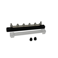 Barre omnibus simple 150A, bloc de distribution d'alimentation 2/4 positions avec couvercle transparent, 300V AC 48V DC pour applications marines, VR, moto