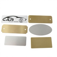 Badges nominatifs en métal aluminium personnalisés en sublimation couleur, plaques métalliques électroplaquées, gravure laser, sérigraphie