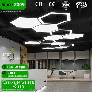 Lampada a Sospensione LED Professionale Commerciale <span class=keywords><strong>da</strong></span> 100mm di Larghezza, Forma Esagonale, Lampadario e Luci Pendenti per <span class=keywords><strong>Ufficio</strong></span> - Product Image 1