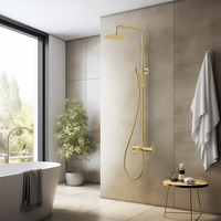 Ensemble de douche de salle de bain moderne en acier inoxydable brossé de luxe, cartouche céramique, mitigeur multifonction chaud/froid, garantie 5 ans