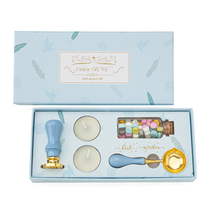 Invitations pour fêtes de mariage cadeaux sceau de cire tampon cuillère laque de feu kit de sceau avec boîte-cadeau - Product Image 1