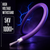 Câble électrique flexible en caoutchouc silicone à double isolation, résistant aux hautes températures et aux hautes tensions, conducteur en cuivre étamé