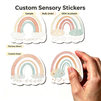 Bandes sensorielles personnalisées OEM d'usine, kit d'autocollants sensoriels multi-textures pour soulager l'anxiété et apaiser les besoins des adolescents