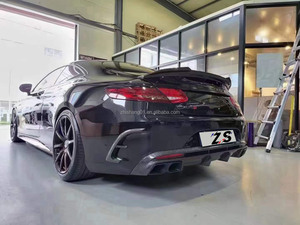 Piezas de automóvil de fibra de carbono para <span class=keywords><strong>MERCEDES</strong></span> BENZ <span class=keywords><strong>S</strong></span> W217 <span class=keywords><strong>Coupe</strong></span> <span class=keywords><strong>63</strong></span> actualización parachoques delantero y trasero labios kit de carrocería estilo B - Product Image 4