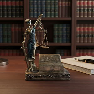 Statue de la déesse Thémi en polyrésine bronze, personnalisée, représentant une femme grecque, la Justice, avec une balance, figurines pour la décoration de cabinet d'avocats - Product Image 6