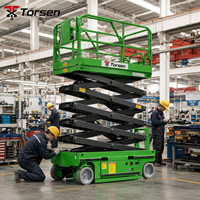 Plataforma Elevadora Compacta Eléctrica de Tijera para Interiores, 300 kg, Autopropulsada, Mini Plataforma de Trabajo Aérea con Neumáticos Antimarcas