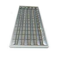 Jpungsun Morden Bureau LED Grille Lumineuse 1200x300 600x600 Led T5 T8 Fluorescent Light Fitting Encastré Persienne Troffer