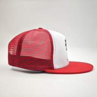 Gorra unisex de 5 paneles con visera plana, bordado de fieltro de hojas de peces tropicales, parte trasera de malla de lona y jersey, a rayas, de alto rendimiento, de forro polar, para exteriores.