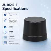 Antenne GNSS intelligente RTK double fréquence L1 L5 haute précision JS-RK43-3 pour drone agricole et cartographie de véhicules