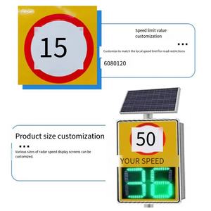 Señales de Advertencia LED Solares Digitales de Alta Calidad, Dos Dígitos, con Radar de Velocidad, Señal de Tráfico para Seguridad Vial, Personalizables - Product Image 6