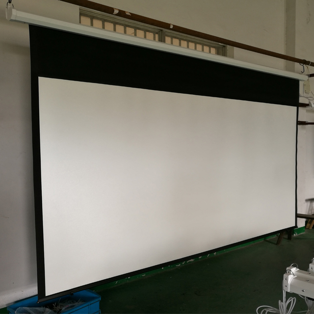 Wholesale Matte White 150 Inch Mobile Motorized Electric Projector Wall Screen