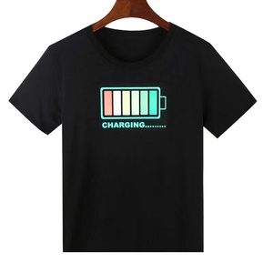 Custom Light up Sound Activated EL Flashing t Shirt Led <strong>Party</strong> Mens <strong>Tshirt</strong> - Product Image 6