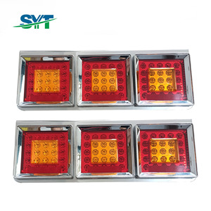 Feux arrière à LED chromés et peints, adaptés aux remorques de camions japonais de la série 120 de 1962 à 1968. - Product Image 5