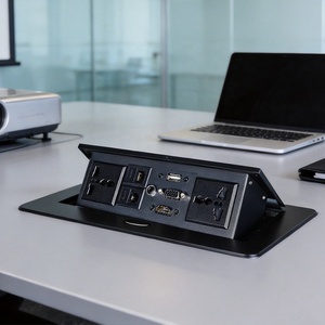 Enchufe retráctil con un botón, toma <span class=keywords><strong>de</strong></span> corriente oculta con USB y red, caja <span class=keywords><strong>de</strong></span> mesa <span class=keywords><strong>de</strong></span> conferencias con toma <span class=keywords><strong>de</strong></span> CA abatible empotrada - Product Image 1