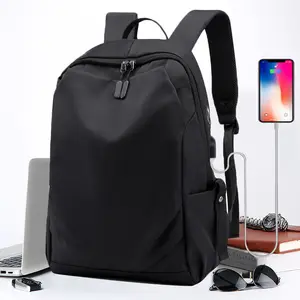 防水USB充电尼龙背包商务15英寸笔记本背包背囊防水休闲背包