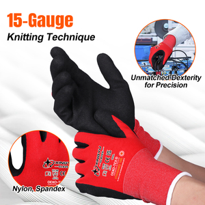 <span class=keywords><strong>Guanti</strong></span> da Lavoro XINGYU per Macchine CNC, <span class=keywords><strong>Guanti</strong></span> di Sicurezza Rivestiti in <span class=keywords><strong>Nitrile</strong></span>, <span class=keywords><strong>Guanti</strong></span> in Nylon Spandex 15 Gauge con Rivestimento Sabbiato in <span class=keywords><strong>Nitrile</strong></span> - Product Image 5