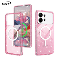 Étui de téléphone transparent magnétique antichoc en TPE et PC compatible avec la charge sans fil pour la série Samsung S27 Ultra