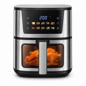 Friteuse à air intelligente 8,5 L pour usage domestique et commercial, 2200 W, 4 éléments chauffants, 25 % plus rapide, certifiée ETL CE, avec fenêtre de visualisation - Product Image 2
