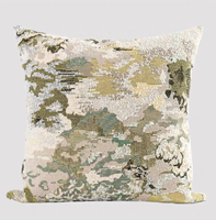 Vente en gros Housse de coussin florale de printemps de luxe, taie d'oreiller carrée jacquard haut de gamme pour canapé-lit, personnalisable OEM, échantillon gratuit