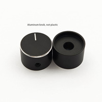 Bouton rotatif médical tout en aluminium massif, bouton de potentiomètre moleté sablé mat, trou intérieur de 6 mm