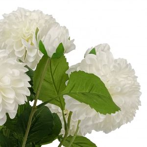 Flores Artificiales de Diseño Popular para Interiores y Exteriores, Flores Artificiales de Dalia Blancas - Product Image 4