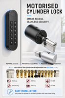 Cylindre de serrure intelligent Bluetooth MAX02, cylindre européen motorisé électrique, carte NFC IC, empreinte digitale, serrure de porte TTlock pour profil européen